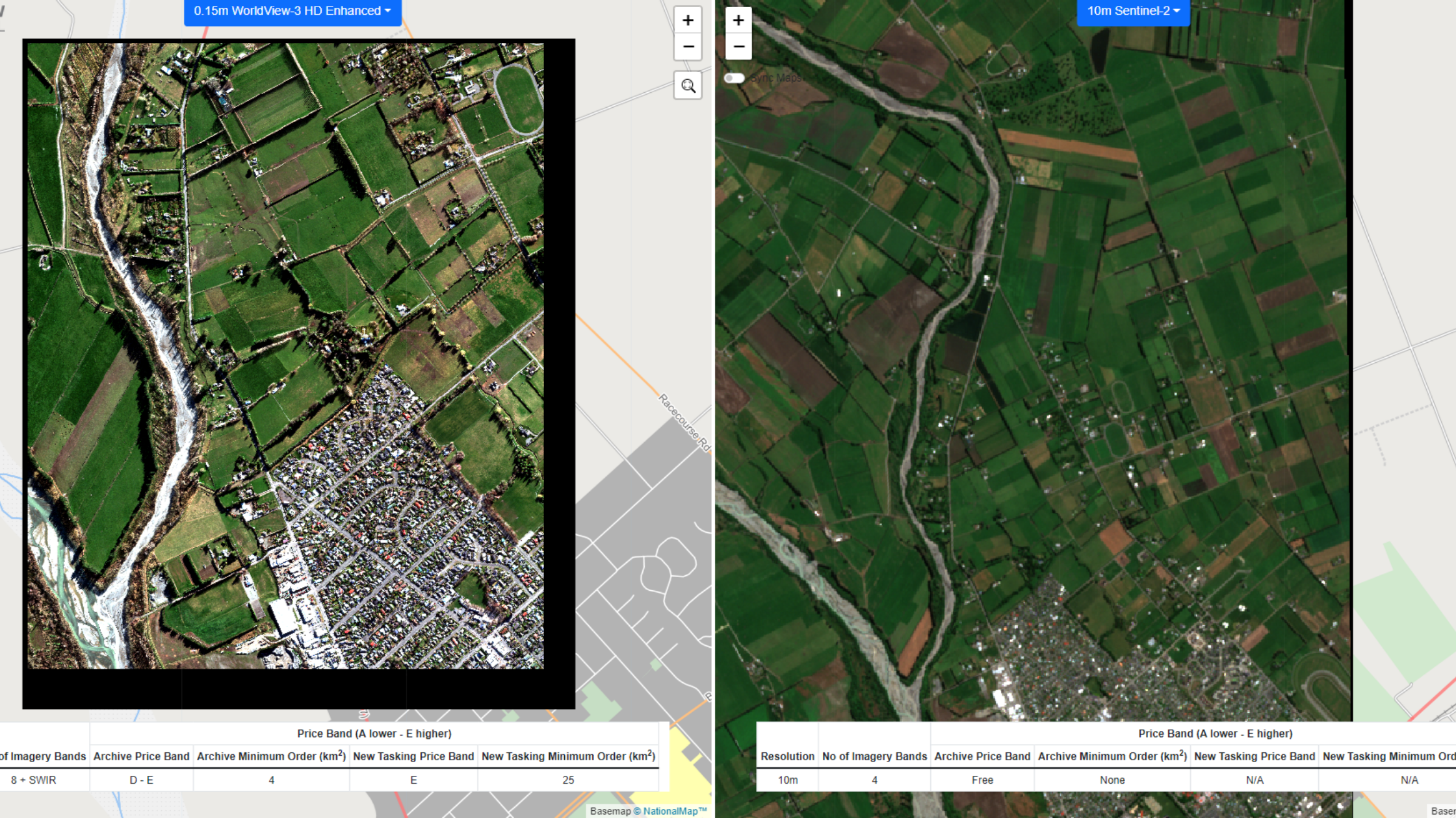 Imagery comparison tool empowers people to find the right satellite service for the job