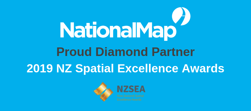 NationalMap, the proud Diamond Partner of 2019 NZ Spatial Excellence Awards